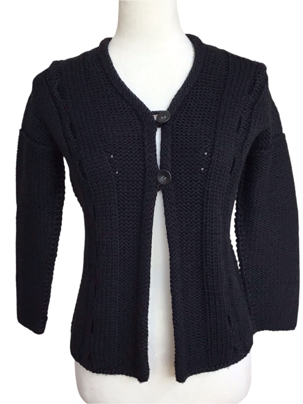 Daryl K Black 100% Wool Sweater NWT